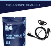Activ24™ - Voor Motorola set van 10x D shape headset portofoon M-type - Portofoonoortje - 2 pins