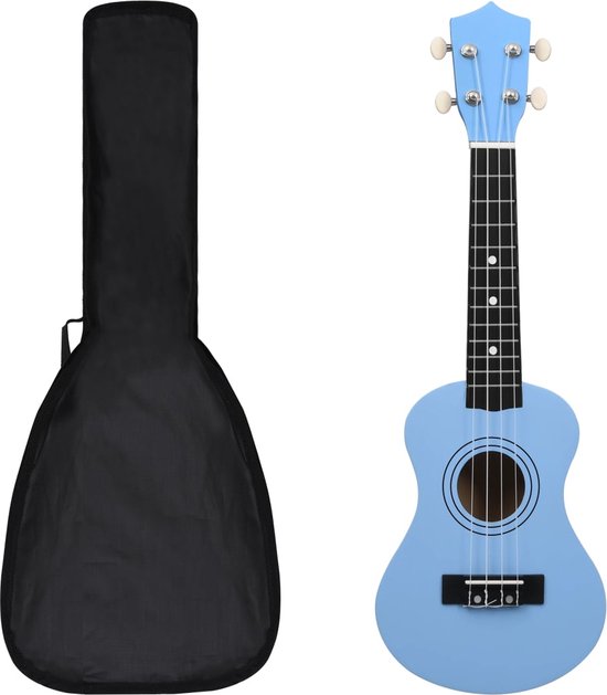 Foto: Vidaxl ukuleleset met tas voor kinderen sopraan 21 blauw