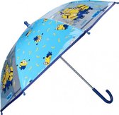 kinderparaplu Minions 61 x 63 cm polyester/RVS blauw