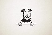 Lakeland Terrier - hond met pootjes - M - 60x66cm - Zwart - wanddecoratie