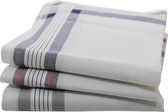 Swan Heren zakdoeken  wit streep, dikkere kwaliteit, 12 stuks  - 40  - Blauw