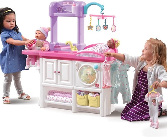 Mededogen Hick kan niet zien Step2 Love & Care Deluxe Nursery Kinderkamer voor poppen - Commode met  wieg,... | bol.com