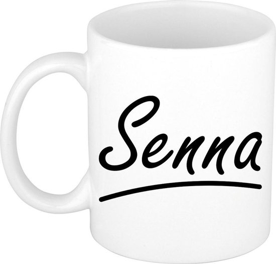 Mug cadeau naam Senna / tasse lettres gracieuses - Cadeau collègue / fête des mères / anniversaire ou mug prénom personnel employés