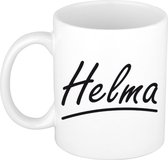 Helma naam cadeau mok / beker sierlijke letters - Cadeau collega/ moederdag/ verjaardag of persoonlijke voornaam mok werknemers
