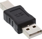 USB-B (m) - USB-A (m) adapter - USB2.0 / zwart