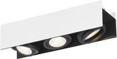 EGLO Vidago - LED plafonniere - 3-lichts - wit/zwart