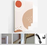 Set of backgrounds for social media platform, instagram stories, banner with abstract shapes, fruits, leaves, and woman shape - Modern Art Canvas - Vertical - 1643891140 - 80*60 Ve