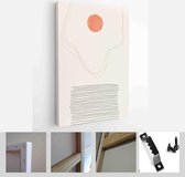 Set of Abstract Hand Painted Illustrations for Postcard, Social Media Banner, Brochure Cover Design or Wall Decoration Background - Modern Art Canvas - Vertical - 1856048554 - 50*4
