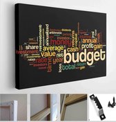 Budget concept in tag cloud on black - Modern Art Canvas - Horizontal - 97007738 - 40*30 Horizontal
