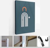 Abstract Geometric Shape Art Illustration. Set of soft color painting wall art for house decoration - Modern Art Canvas - Vertical - 1958732623 - 50*40 Vertical