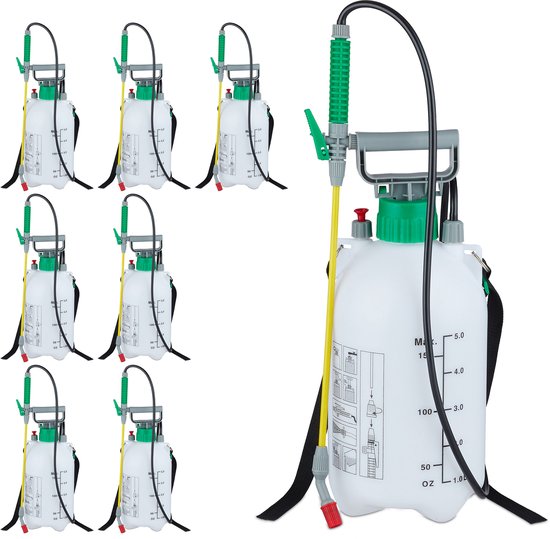 8x drukspuit 5 liter - plantenspuit - onkruid druksproeier - onkruidsproeier — afbeelding 2