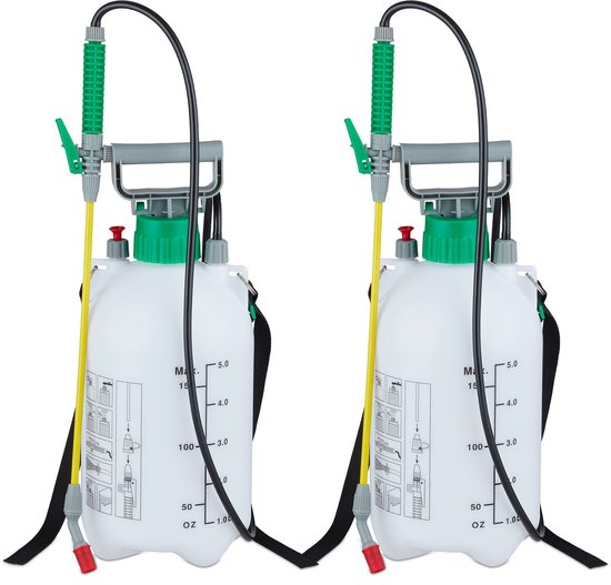 2x drukspuit 5 liter - plantenspuit - onkruid druksproeier - onkruidsproeier van Merkloos	 — afbeelding 2