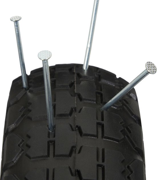 Roue de diable relaxdays - anti-crevaison - 4.1/3.5-4 - pneu en caoutchouc - roue de secours - 2 pièces Zwart gris