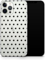 ShieldCase Take Me To The Stars geschikt voor Apple iPhone 12 / 12 Pro hoesje - transparant/zwart  + glazen Screen Protector