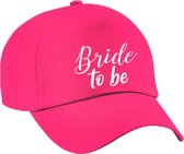 Vrijgezellenfeest dames petjes sierlijk - 1x Bride to Be roze + 9x Bride Squad roze - Vrijgezellen vrouw accessoires/ artikelen
