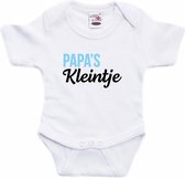 Papas kleintje tekst baby rompertje wit jongens en meisjes - Kraamcadeau - Babykleding 56 (1-2 maanden)