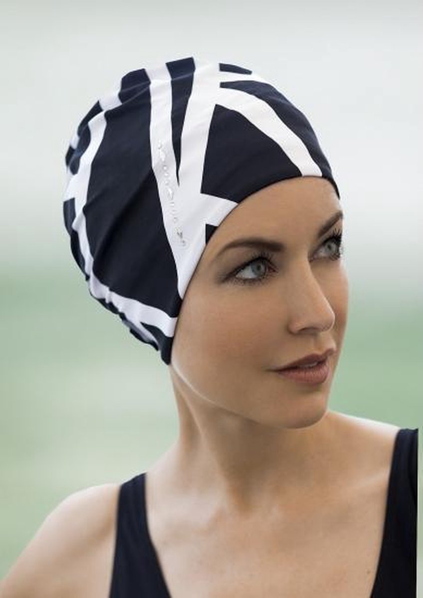 Bonnet de bain à cheveux longs Chapeau de natation plissé pour femmes  Adulte Chapeau de bain élastique pour femmes