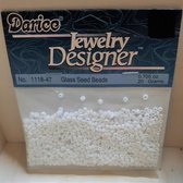 Darice Rocailles 3 mm glas wit, 20 gram. 1118-47