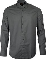 PME Legend - Heren Overhemden Kent Collar Slim Fit - Grijs - Maat 3XL