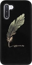 - ADEL Siliconen Back Cover Softcase Hoesje Geschikt voor Samsung Galaxy Note 10 - Veer