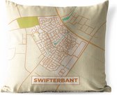 Coussin de jardin - Carte - Swifterbant - Vintage - 40x40 cm - Résistant aux intempéries