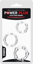 LOVETOY - Pack Of 3 Penis Ring Power Plus Triple Clear