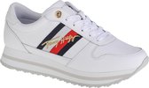 Tommy Hilfiger Signature Runner Sneaker FW0FW05218-YBR, Vrouwen, Wit, sneakers, maat: 41 EU