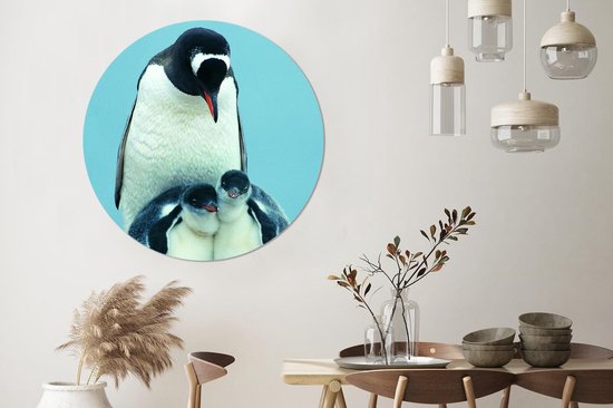 WallCircle - Tableau - Pingouin Xxl - Multicolore - 120 X 120 Cm