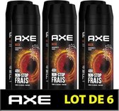 AXE Musk Bodyspray Heren Deodorant - 48h Non-stop Frisheid - Antibacterieel - 6 x 200 ml - 1.2 L