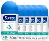 6x Sanex Deo roll-on - 50ml - biomeprotect dermo hydrating