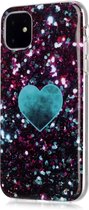 Apple iPhone 11 Hoesje - Mobigear - Marble Serie - TPU Backcover - Paars - Hoesje Geschikt Voor Apple iPhone 11