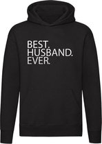 BEST HUSBAND EVER | Unisex | Trui | Sweater | Hoodie | Capuchon | Zwart | Tekst | Altijd | Liefste | Getrouwd | Huwelijk | Echtgenote | Echtgenoot | Man | Vaderdag | Papa | Opa | V