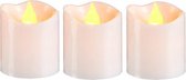 Giftdecor Kaarsjes Led Wit/geel 3 Stuks