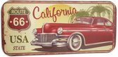 Wanddecoratie - Route 66 Roadtrip - Californie Klassieke auto - 100 x 46 cm