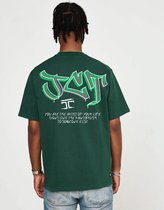 JORCUSTOM Graffiti Loose Fit T-Shirt - Green - Volwassenen - Maat XS