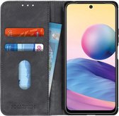 KHAZNEH Xiaomi Redmi Note 10 5G/Poco M3 Pro Hoesje Book Case Zwart