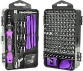 138 in 1 DIY Mobiele Telefoon Demontage Tool Klok Reparatie Multifunctionele Tool Schroevendraaier Set (Paars)