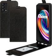 Voor OPPO Realme Q3 Pro Carnaval R64 Textuur Enkele Verticale Flip Lederen Beschermhoes met Kaartsleuven & Fotolijst (Zwart)