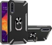 Voor Samsung Galaxy A50 PC + TPU-beschermhoes met 360 graden draaibare ringhouder (grijs)