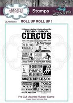 Creative Expressions • Pre cut rubber stamp Andy Skinner roll up roll up!