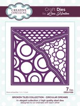 Creative Expressions Stans - Tegel met cirkels - 11,2cm x 11,2cm - Set van 7