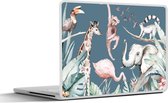 Autocollant pour ordinateur portable - 11,6 pouces - Aquarelle - Animaux - Jungle - Singe