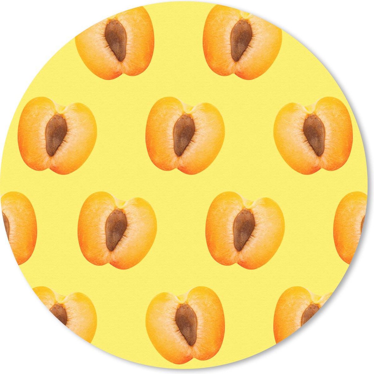 Muismat rond 30x30 cm - Mousepad Perzik - Pastel - Patronen - Ronde muismatten