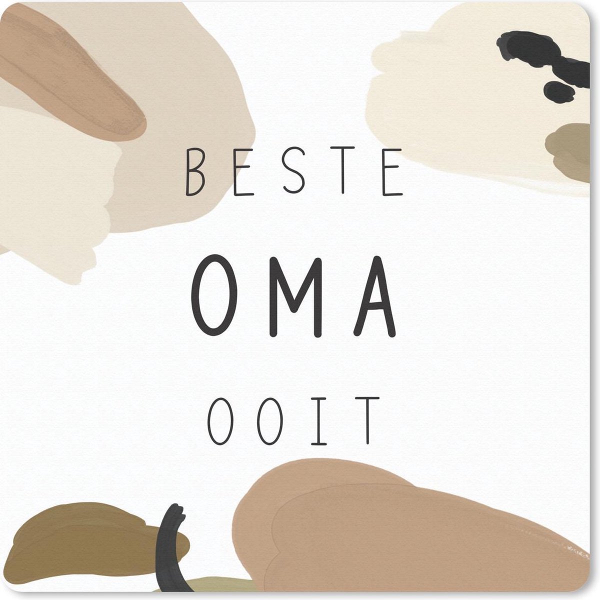 Muismat 20x20 cm - Mousepad Spreuken - Beste oma ooit - Quotes - Oma - Muismatten