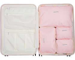SUITSUIT Fabulous Fifties - Packing Cubes - Set van 4 - Reiskoffer 76 cm - Koffer organizer set - Bagage organizers - Roze Pastel