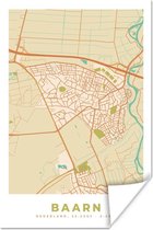 Affiche Carte - Baarn - Vintage - 20x30 cm