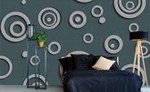 Dimex Metal Circles Vlies Fotobehang 375x250cm 5-banen