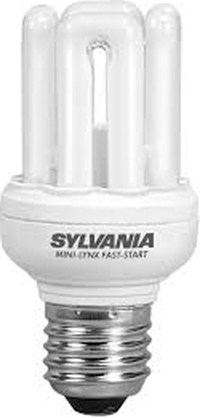 Sylvania E27 11 Watt MINI-LYNX Fast Start Spaarlamp 600 lumen, 220-240V |  bol.com