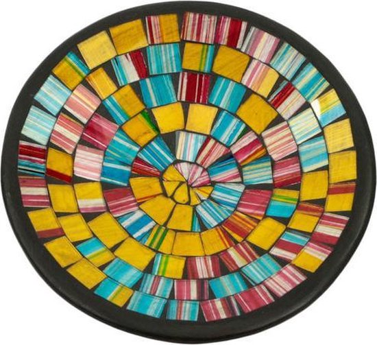 Ronde Mozaïek Kom in Regenboogkleuren