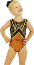 Sparkle&Dream Turnpakje Dana Choco Goud - CME | maat 122 - 128 - voor turnen en gymnastiek